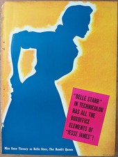 BELLE STARR, Gene Tierney, Ad from Campaign Book, 1941