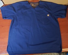 Carhartt Mens Scrubs Ripstop Utility Top C15108 Cotton Blend Pocket V-Neck L