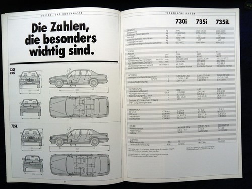BMW 7er, E 32 Prospekt, 1.1989, Modelle: 730i, 735i, 735iL - Picture 10 of 10