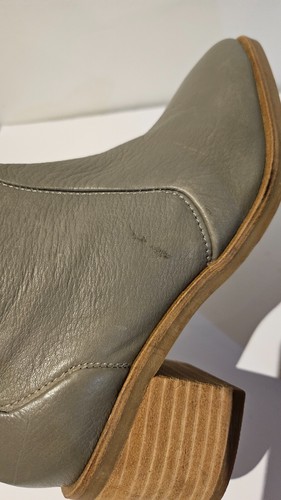 HUSH PUPPIES Women's Comfort Leather Boots Light Grey Size US 6 EU 37 RRP $179 - Picture 7 of 9