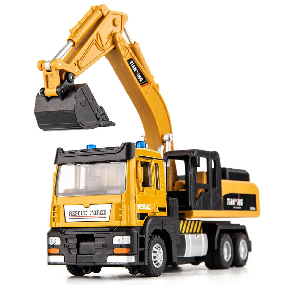 Excavator Truck Toy 1:50 Diecast Model Car Construction Vehicle Toy Cars Gifts - Image 3 of 4