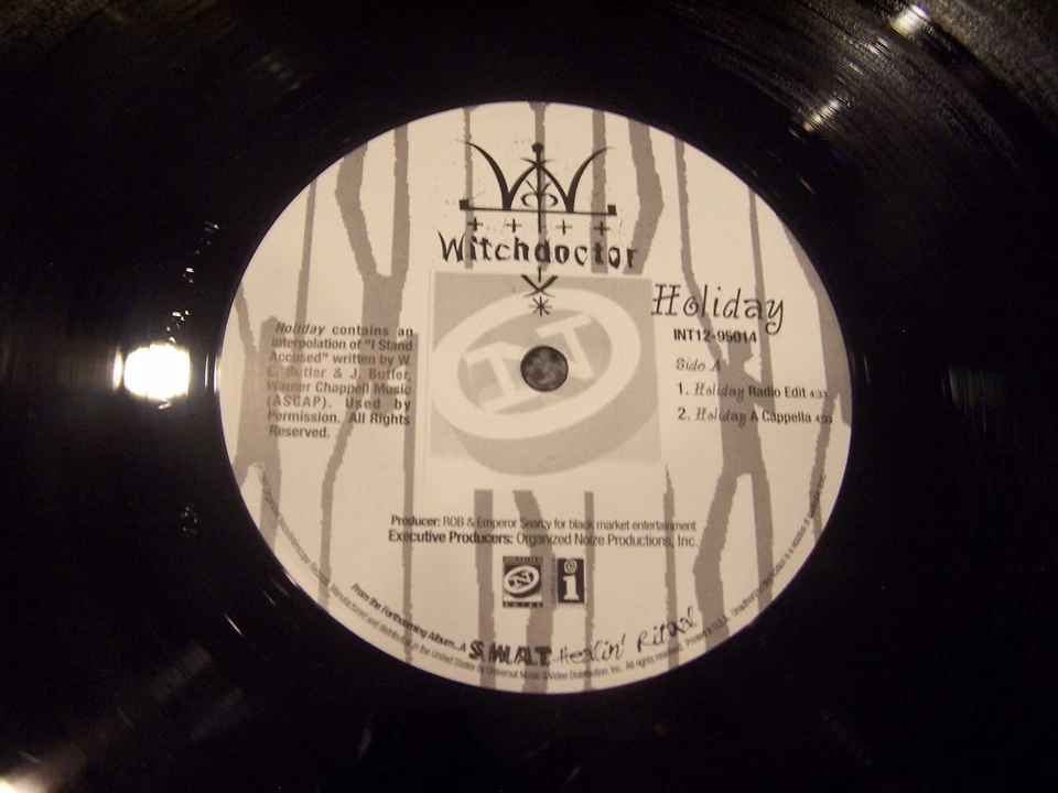 Witchdoctor "Holiday" INTERSCOPE RECORDS 12" SINGLE LP W/HYPE STICKER Foto 4 de 4