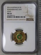 2014 Green Dove Remembrance $2 NGC MS 64!