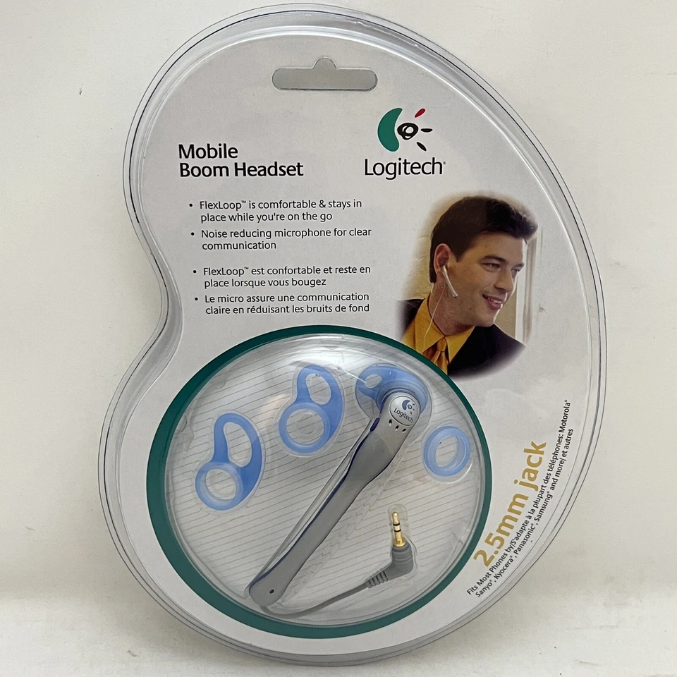 6pcs Logitech Mobile Boom Headset 2.5mm FlexLoop Noise Reducing Mic 980190-0403 - Image 2 of 3