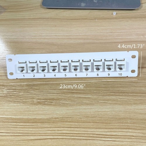 10 Port Straight-throu CAT6 Patch Panel RJ45 Network Cable Adapter Keystone - Photo 8/8