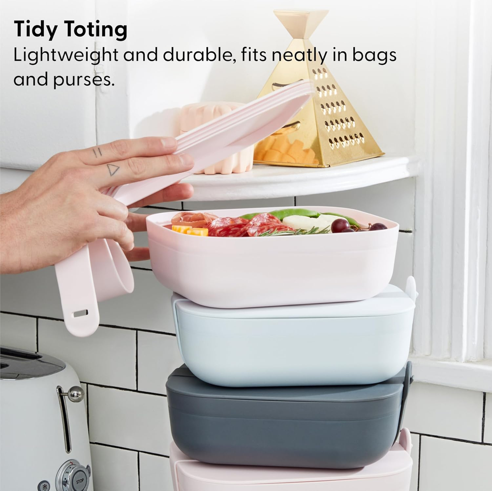 Porter 3-Compartment Bento Lunch Box for Adults Portable Snack Container Porter 3-Compartment Bento Lunch Box for Adults Portable Snack Container