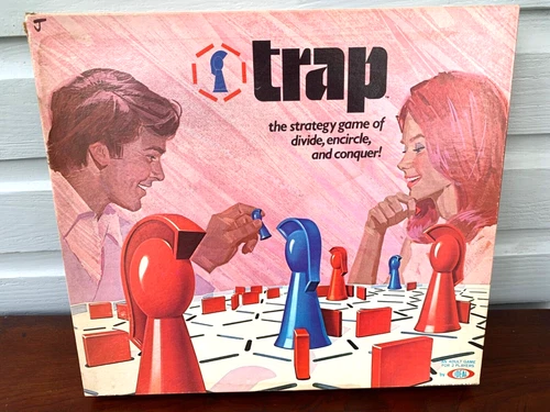 Vintage TRAP Game 1972 Ideal Strategy Game Of Divide Encircle & Conquer COMPLETE