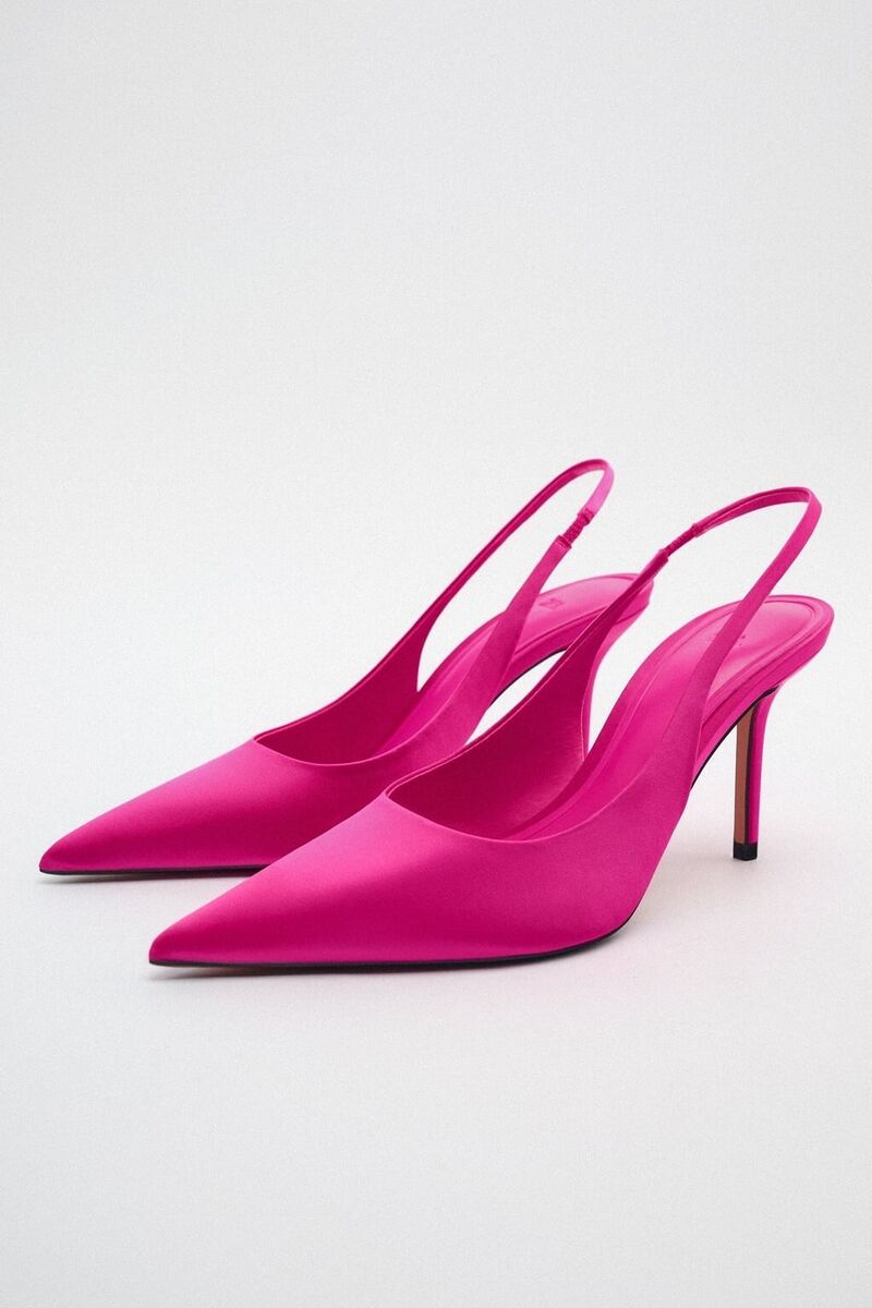 Louis Vuitton Dark Pink Sling Backs with Block Heel Leather ref