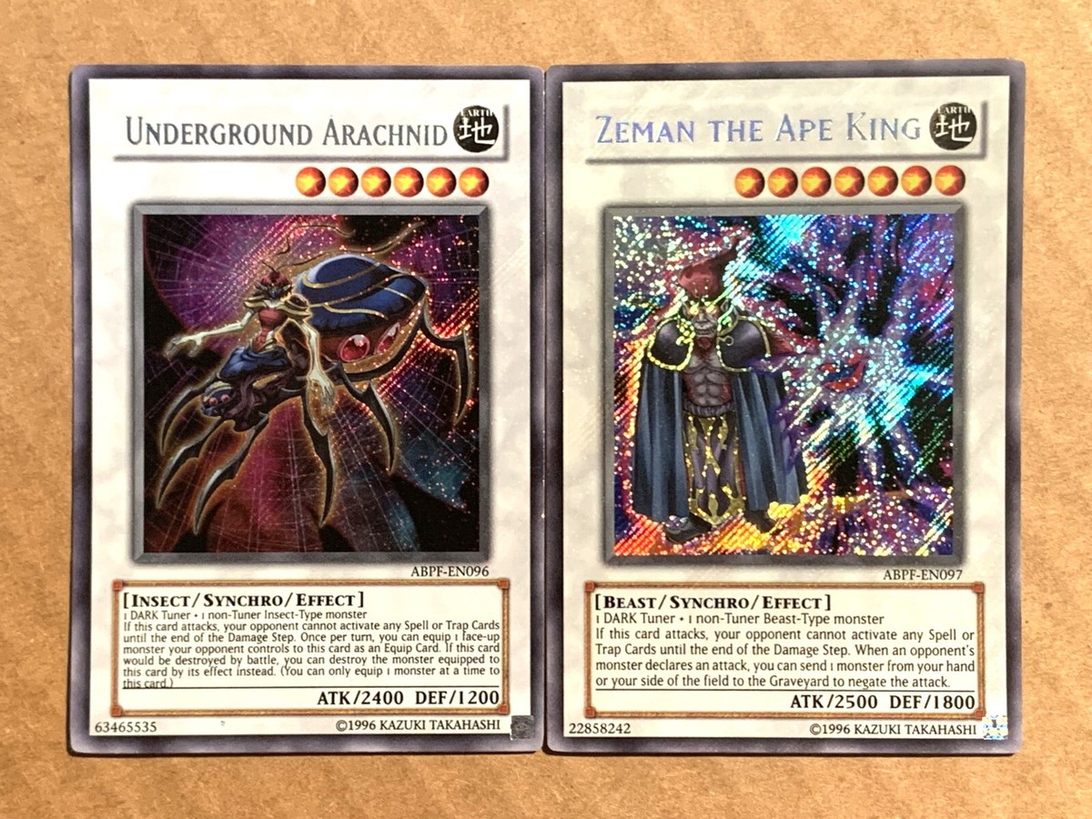 yugioh Zeman the Ape King ABPF-EN097 + Underground Arachnid ABPF