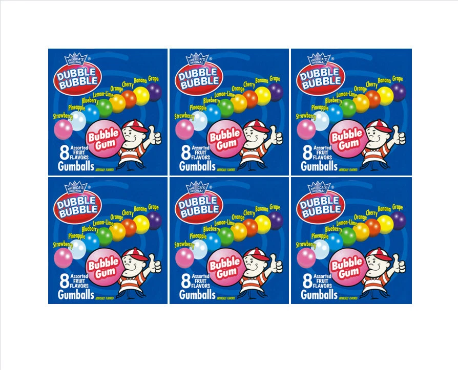 6 Inside Mount vendstar VENDING candy gumball labels Sticker 2.5 x 2.5" Gumballs