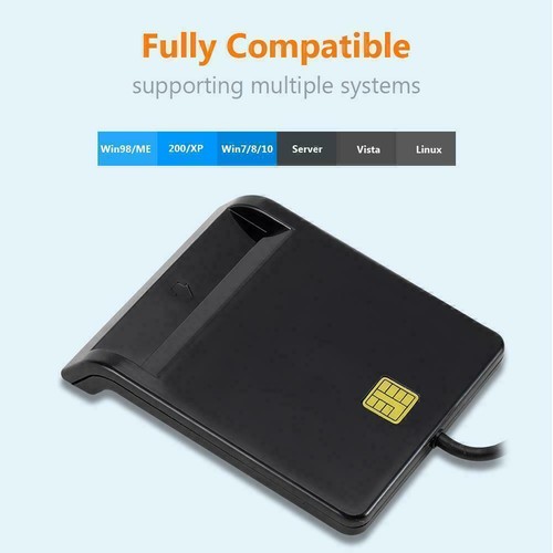USB-2.0 Chipkartenleser SIM Kartenleser Personalausweis Lesegeraet ATM/IC Reader - Bild 10 von 12