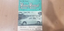 MOTOR MANUAL MAGAZINE FEBRUARY 1950 HILLMAN STANDARD MORRIS EXCELSIOR ROVER