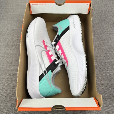 Nike Air Zoom Pegasus 38 White Miami Pink Teal Blue Black 