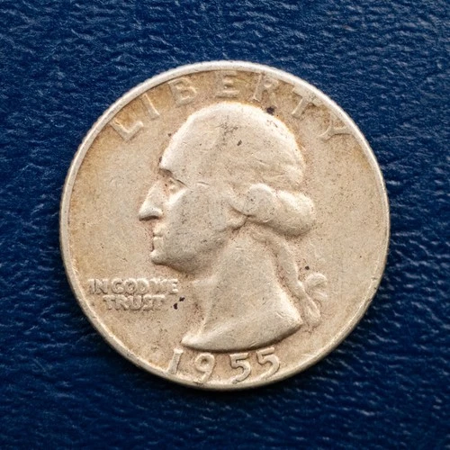 1955 Washington Silver Quarter, VF Condition, US Silver Twenty-Five Cents #12