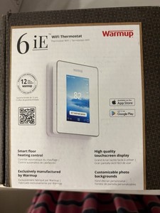 Warmup 6iE Portrait Smart Touch Screen WiFi Thermostat- 6iE