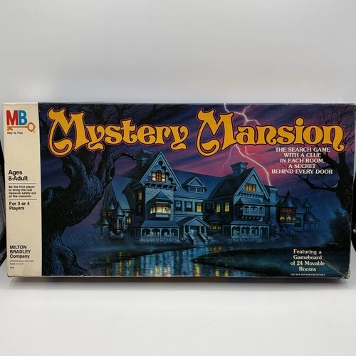 Vintage 1984 Mystery Mansion Board Game  Milton Bradley - Complete