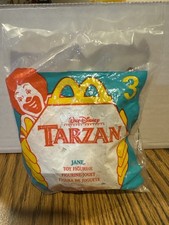 1999 McDonald s Disney Tarzan Jane Toy Figurine 3 Happy Meal New Sealed