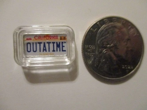Back To The Future Outatime License Plate 1 Gram .999 Fine Silver Bar
