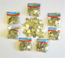 1000 PLASTIC GOLD COINS PIRATE TREASURE CHEST PLAY MONEY BIRTHDAY PARTY FAVORS