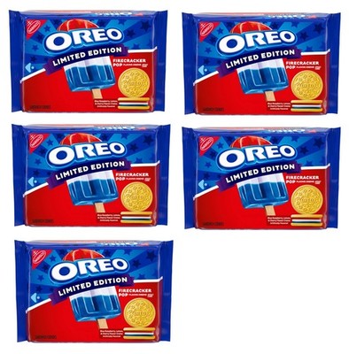 5 Pack OREO Firecracker Pop Sandwich Cookies Limited Edition Size 11.46 oz