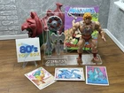 He-Man & Battle Cat 100% Complete Vintage 1981 Soft Head Taiwan Figure W/ Stand