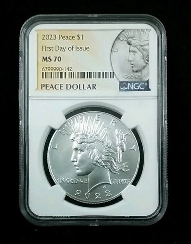 2023 Peace $1 Dollar NGC MS70 .999 Silver First Day Of Issue 6492