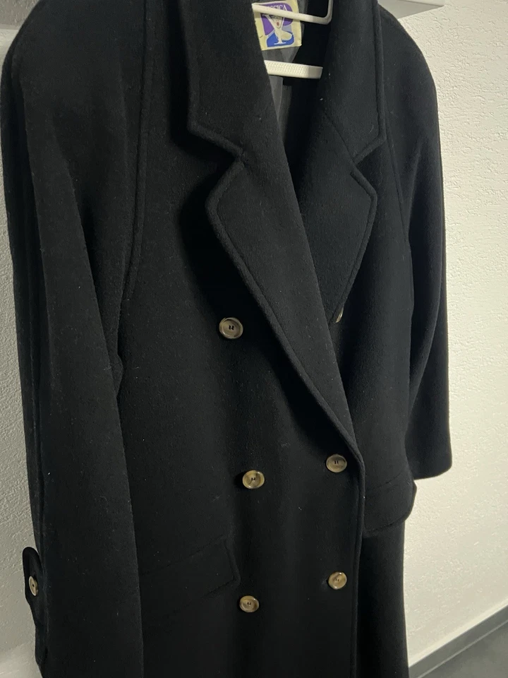 Damen Mantel Gr 44 /L Langgröße 84  Schnurwolle - Bild 4 von 4