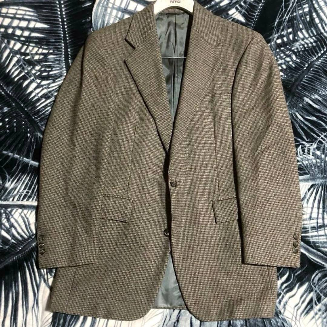 Polo By Ralph Lauren Vintage 80s Polo Ralph Lauren Wool Tweed Blazer Jacket Made - product detail image 2