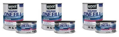 0.8gal U-Pol Dolphin ONE FILL All-In-One Premium Body Filler UP0659 (3 Pack)