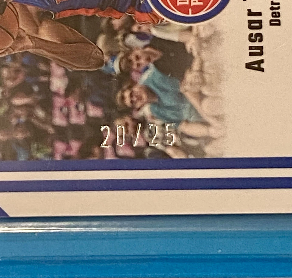 Panini Optic Dominators Ausar Thompson RC Auto /25 Silver Prism Detroit Pistons - Image 3 of 3