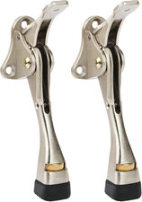 Kickdown Door Stopper 4 Inches - 2 Packs One Touch Adjustable Height Door Stop f