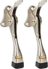 Kickdown Door Stopper 4 Inches - 2 Packs One Touch Adjustable Height Door Stop f