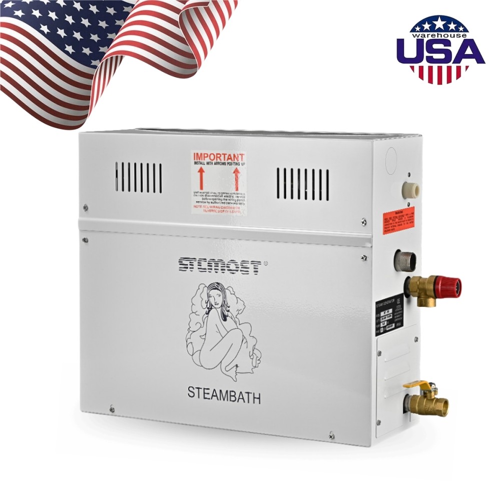6KW 220V Steam Generator ST-135M Controller 77℉-131℉ Home SPA Sauna Bath Shower
