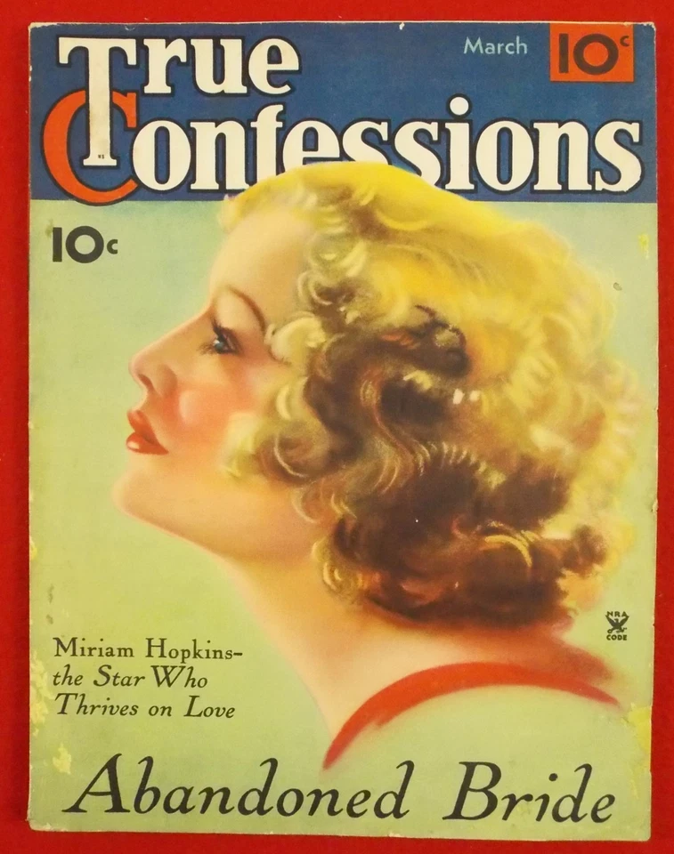 Lot of 4 "True Confessions" Magazines 1935 ,'36 Two 1939's Cover Beauties Pulp - Image 2 of 4