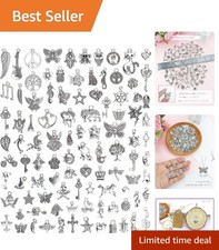 Versatile Silver Charms for Jewelers - 100 PCS DIY Pendants and Crafting
