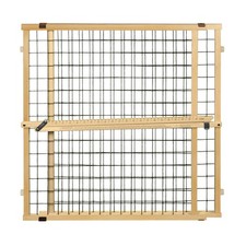 MYPET Wire Mesh Dog Gate: 29.5"-50" Wide, Pressure Mounted with No Tools; Exp...