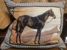 Equestrian Horse Velvet Pillow