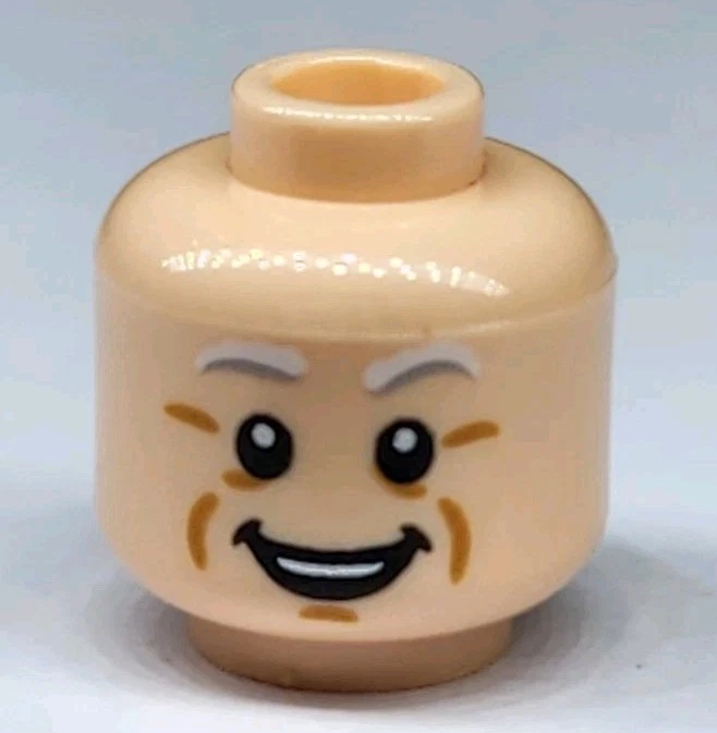 NEW LEGO® Minifigure Head Part Light Nouget Emmett Doc Brown 21103  71230 - Image 2 of 2