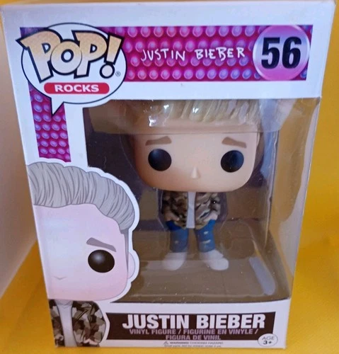Pop Vinyl Figure Justin Bieber #56 Rocks Series 2017 NIB Box Funko Camo Jacket