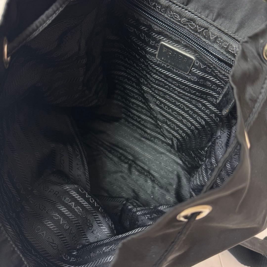 PRADA backpack triangular logo tessuto nylon silv… - image 11