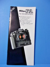 Nikon FA the Technocamera Manual Sales Brochure Advertising Book 1983 Japan
