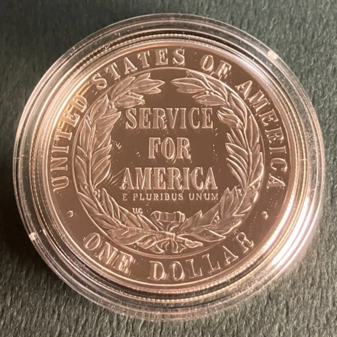 1996 National Community Service Commemorative Proof Silver Dollar - Image 4 of 4