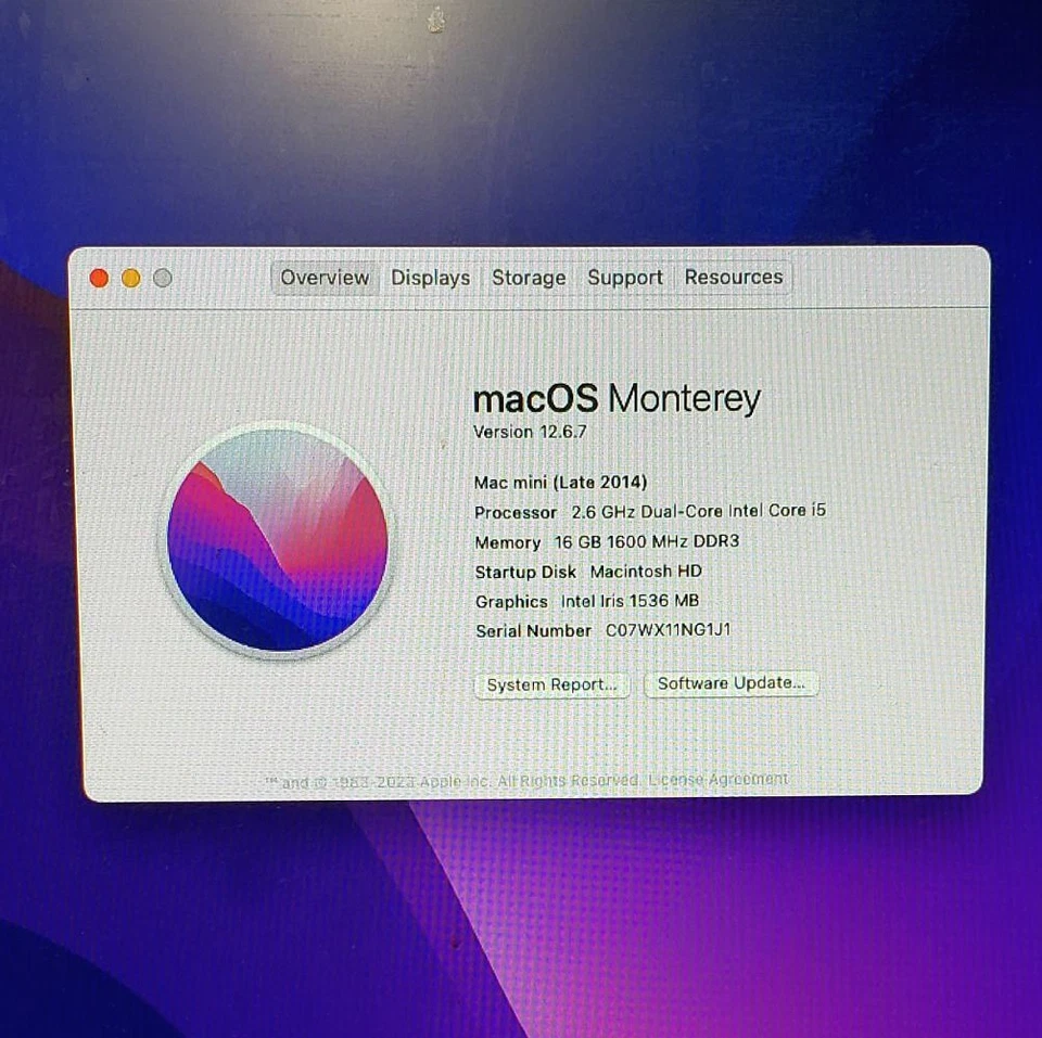 Apple Mac mini A1347 late 2014, i5 4278U 2.6 GHz 16GB RAM 1TB HD, OS 12 Monterey - Image 2 of 4