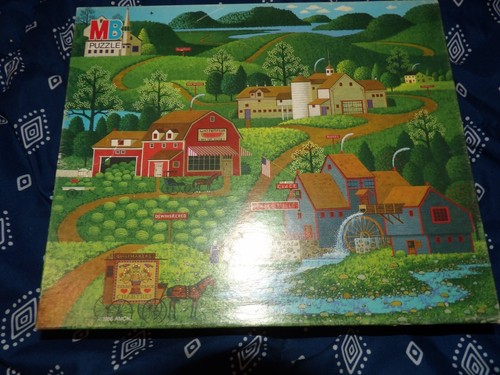 Lot Of 5 Vtg MB Charles Wysocki's Americana Puzzles 4/500 1/1000 1980's See Desc - Picture 11 of 16