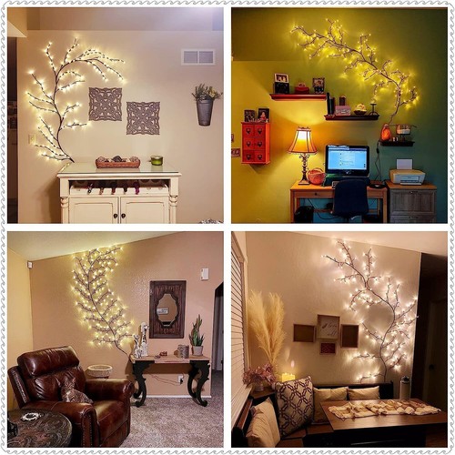 7.5FT 144 LED Wall Tree Enchanted Willow Vine Light Bendable Branch Fairy Lights - Picture 16 of 18