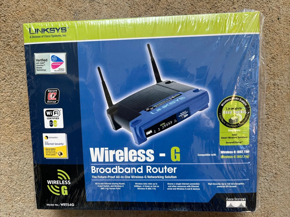 LINKSYS WRT54G Wi-Fi Wireless-G Broadband Router 2.4 GHz. New in sealed box. - Image 2 of 2