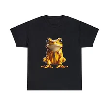 Unisex Adult T Shirt Animated Tree Frog Yellow Vintage-Style Rainsuit 3D Graphic