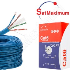 CAT6 1000FT UTP Cable Solid 23AWG White 550MHz Network Ethernet Bulk Wire LAN