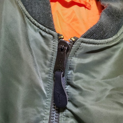 Alpha Industries Jacket Men Larggge Black Orange MA 1 Bomber Flight MIL-J-82790J - Picture 6 of 22