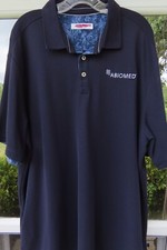 Tommy Bahama Island Zone Mens Navy Blue Marlin Pullover Polo Shirt XXL 2XL EUC